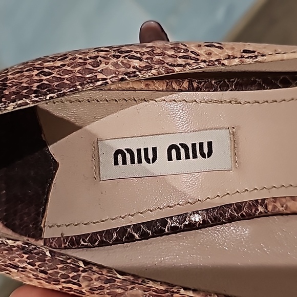 Miu Miu Rose Pink Python Platform - Picture 17 of 17